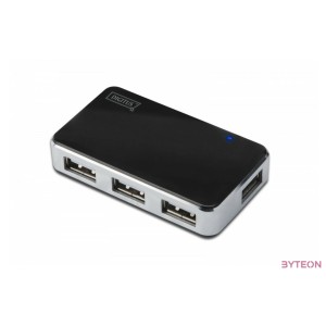 DIGITUS USB2.0 Hub 4-port 4xUSB A ,F 1xUSB B mini F incl. power supply and USB cable A,B mini