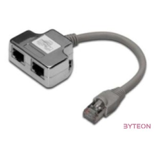 DIGITUS T-Adaptor RJ45 CAT5e 19cm 1xRJ45 M to 2xRJ45 F shielded