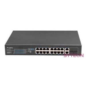 LANBERG RSFE-16P-2C-150 Switch 16x 100Mb PoE,2x Combo Gigabit 150W unmanaged