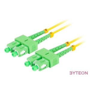 LANBERG fiber optic patchcord SM SC,APC-SC,APC duplex 2m LSZH g657a1 3.0mm yellow