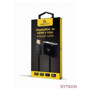 GEMBIRD DisplayPort male to HDMI female  VGA female adapter cable black