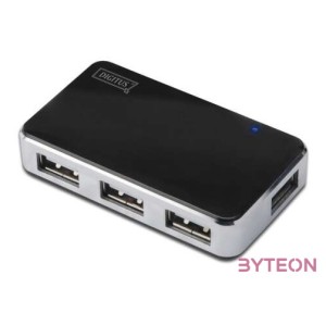 DIGITUS USB2.0 Hub 4-port 4xUSB A ,F 1xUSB B mini F incl. power supply and USB cable A,B mini