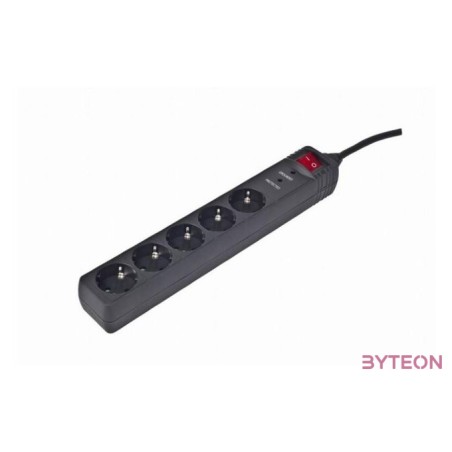 GEMBIRD SPG-5-C-5 surge protector 5 sockets self diagnostic indicator VDE approved german plug power cord 1.5m