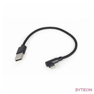 GEMBIRD CC-USB2-AMLML-0.2M Angled 8-pin USB charging-data cable 0.2 m black