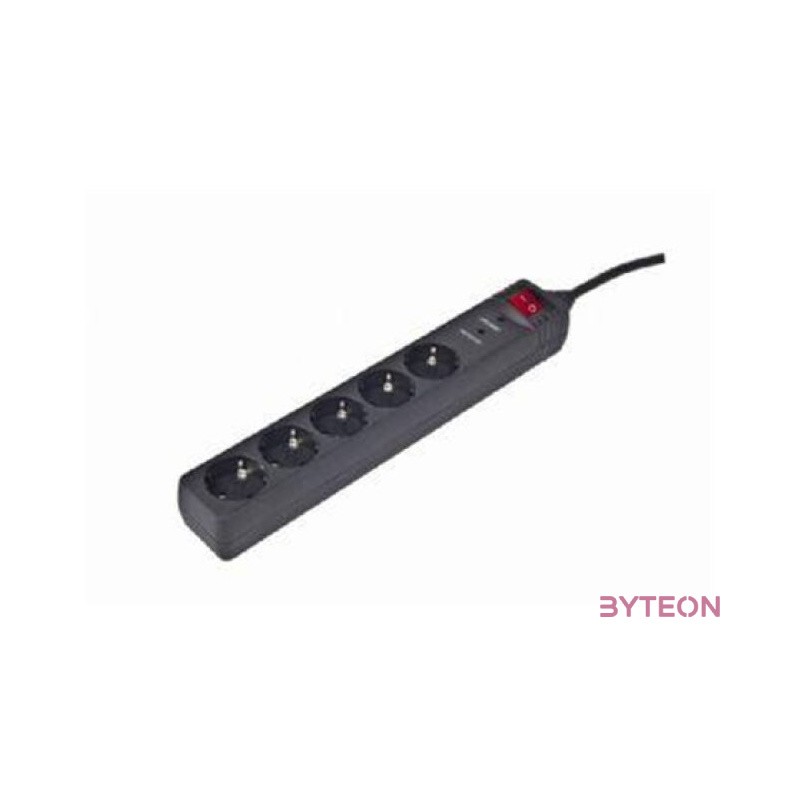 ENERGENIE SPG5-C-15 Surge protector 5 sockets Schuko 4.5m black