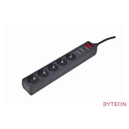 ENERGENIE SPG5-C-15 Surge protector 5 sockets Schuko 4.5m black