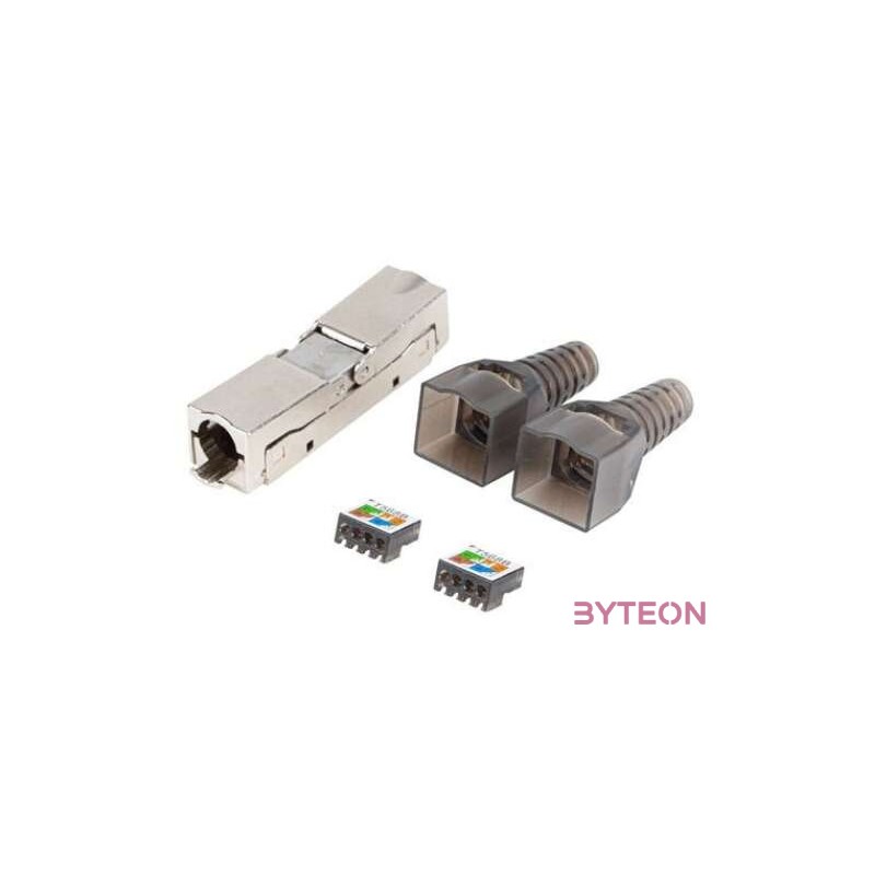 LANBERG 2x RJ-45 FTP cat 6A plug 8P8C tool-less adapter