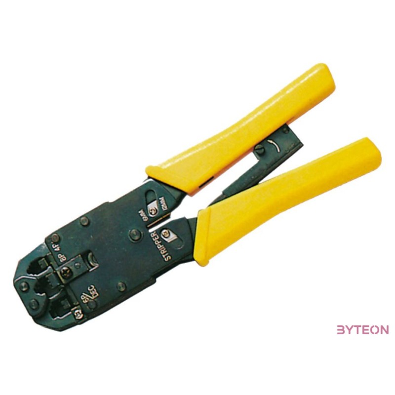 DIGITUS Multi Modular Crimping Tool full metal suitable for 4P2C 4P4C 6P4C 6P6C 8P8C incl. stripper and cutter