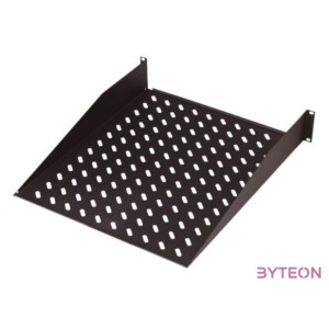 DIGITUS Tray 19inch for wall mount RAL9005 black 483x370x88mm inlc.Mounting material max 25Kg