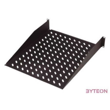 DIGITUS Tray 19inch for wall mount RAL9005 black 483x370x88mm inlc.Mounting material max 25Kg
