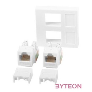 LANBERG 2xRJ45 45x45 socket  keystone 2xcat. 6 UTP white