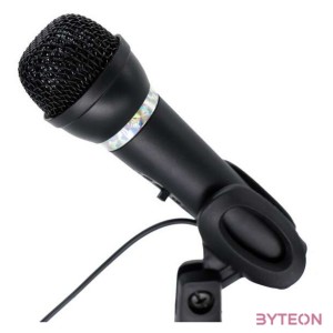 GEMBIRD Condenser microphone with desk-stand black