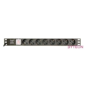 GEMBIRD Power distribution unit PDU 8 Schuko sockets 1U 16A 3m cable