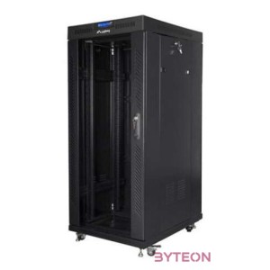 LANBERG free standing rack 19inch cabinet 37U 800x1000 glass door LCD flat pack black
