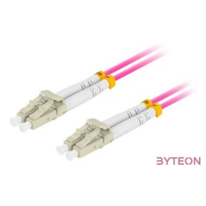 LANBERG fiber optic patchcord MM LC,UPC-LC,UPC duplex 10m LSZH om4 50,125 3.0mm violet