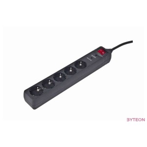 ENERGENIE SPG5-C-15 Surge protector 5 sockets Schuko 4.5m black