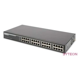 DIGITUS 16-Port Gigabit PoE Injector 16 ports data in 16 ports data outPoE 250W power support