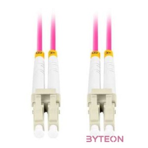 LANBERG fiber optic patchcord MM LC,UPC-LC,UPC duplex 10m LSZH om4 50,125 3.0mm violet