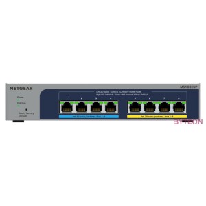 NETGEAR MS108EUP 8-Port Ultra60 PoE Multi-Gigabit 2.5G Ethernet Plus Switch with 230W PoE-Budget 1G,2.5G-Ports for WiFi-6-AP