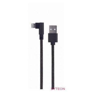 GEMBIRD CC-USB2-AMLML-0.2M Angled 8-pin USB charging-data cable 0.2 m black