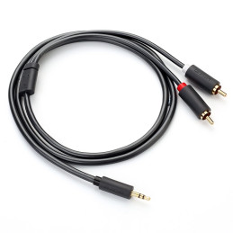 UGREEN AV102 kábel 2x RCA (Cinch) jack 3,5 mm 1,5 m (fekete)