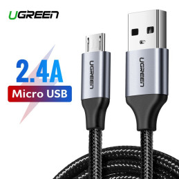 UGREEN micro USB Cable QC 3.0 2.4A 0.25m (Black)