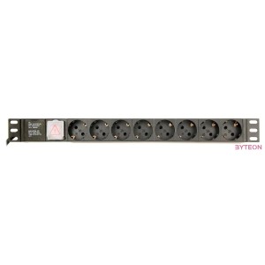 GEMBIRD Power distribution unit PDU 8 Schuko sockets 1U 16A 3m cable