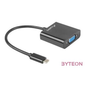 LANBERG AD-UC-VG-01 adapter USB TYPE-C M -VGA F 15cm Black