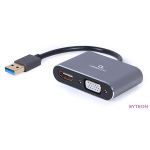 GEMBIRD A-USB3-HDMIVGA-01 USB to HDMI  VGA display adapter space grey