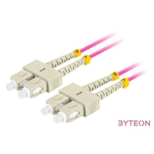 LANBERG fiber optic patchcord MM SC,UPC-SC,UPC duplex 5m LSZH om4 50,125 3.0mm violet