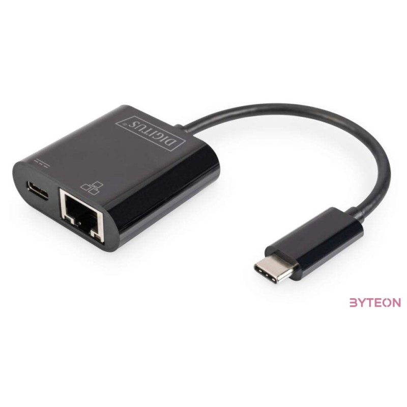 DIGITUS USB Type-C Gigabit Ethernet Adapter with Power Delivery Support