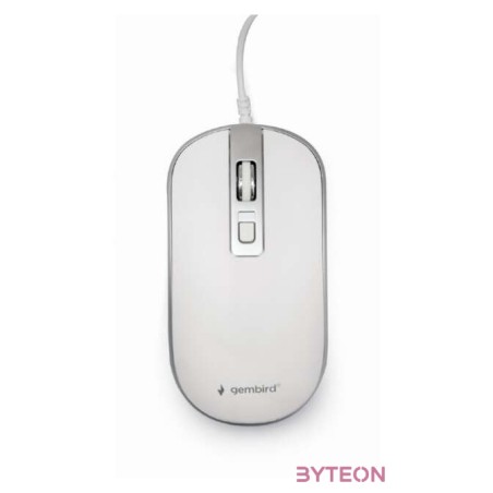 GEMBIRD MUS-4B-06-WS Optical mouse USB white,silver