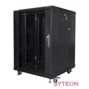 LANBERG FF01-6615-12B free-standing rack 19inch self-assembly flat pack 15U,600x600mm black