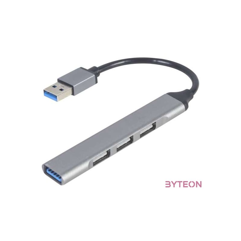 GEMBIRD 4-port USB HUB USB3 x 1 port USB2 x 3 ports silver