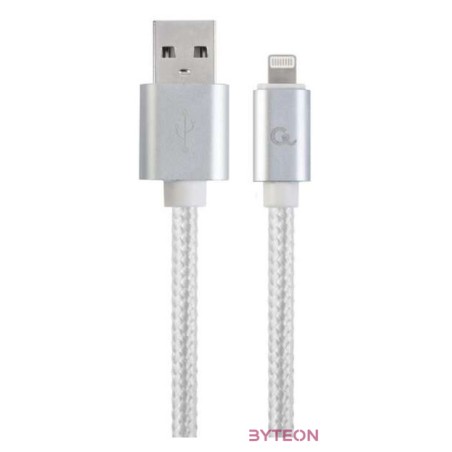 GEMBIRD CCB-mUSB2B-AMLM-6-S USB to 8-pin cable cotton braided metal connectors 1.8m silver
