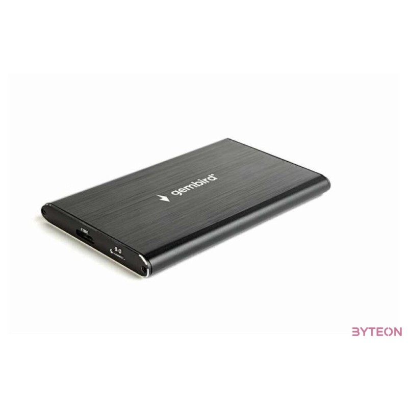 GEMBIRD EE2-U3S-6 HDD,SSD Drive enclosure 2.5inch with USB Type-C port USB 3.1 brushed aluminum black