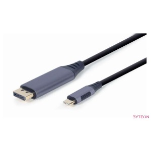GEMBIRD CC-USB3C-DPF-01-6 USB Type-C to DisplayPort male adapter cable space grey 1.8m