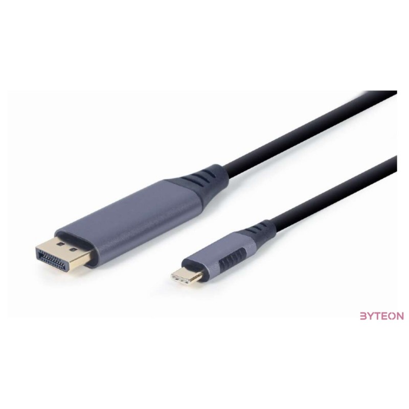 GEMBIRD CC-USB3C-DPF-01-6 USB Type-C to DisplayPort male adapter cable space grey 1.8m
