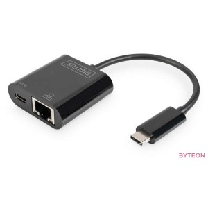 DIGITUS USB Type-C Gigabit Ethernet Adapter with Power Delivery Support