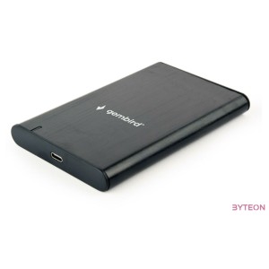 GEMBIRD EE2-U3S-6 HDD,SSD Drive enclosure 2.5inch with USB Type-C port USB 3.1 brushed aluminum black