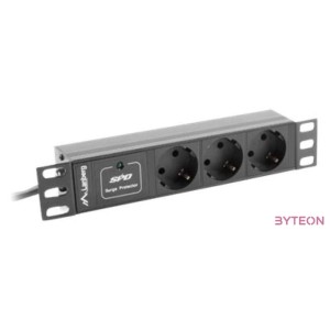 LANBERG PDU-03F-0200-BK PDU 10 1U 16A 3x 230v Schucko 2m Black