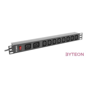 LANBERG power distribution unit PDU 19 1U 16A 2x C19 8x IEC C13 sockets 2m black C20