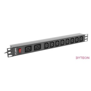 LANBERG power distribution unit PDU 19 1U 16A 2x C19 8x IEC C13 sockets 2m black C20