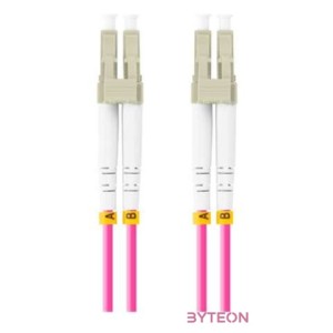 LANBERG fiber optic patchcord MM LC,UPC-LC,UPC duplex 5m LSZH om4 50,125 3.0mm violet