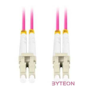 LANBERG fiber optic patchcord MM LC,UPC-LC,UPC duplex 5m LSZH om4 50,125 3.0mm violet