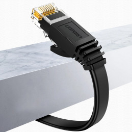 UGREEN Ethernet RJ45 lapos hálózati kábel, Cat.6, UTP, 0,5 m (fekete)