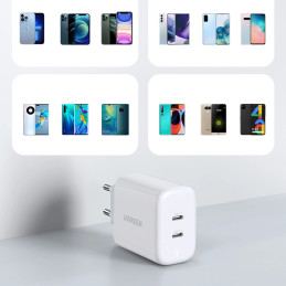 Ugreen CD243 adapter, 2x USB-c, 40 W  (fehér)