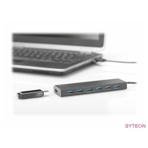 DIGITUS USB 3.0 Hub 7-port Incl. 5V , 3.5A power supply aluminum housing