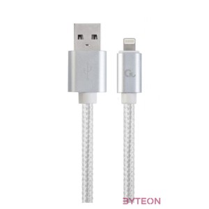 GEMBIRD CCB-mUSB2B-AMLM-6-S USB to 8-pin cable cotton braided metal connectors 1.8m silver