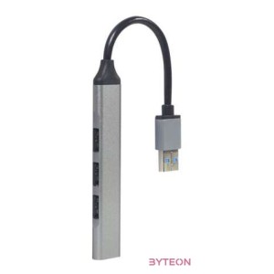 GEMBIRD 4-port USB HUB USB3 x 1 port USB2 x 3 ports silver